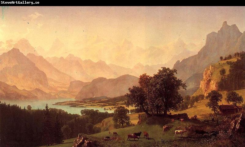Albert Bierstadt Bernese Alps, oil on canvas
